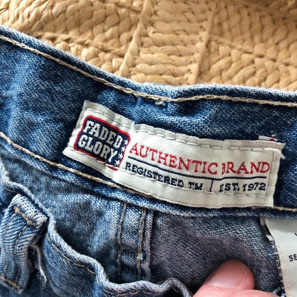 Vintage Denim Distressed High Waisted Jean Shorts - Picture 6 of 9